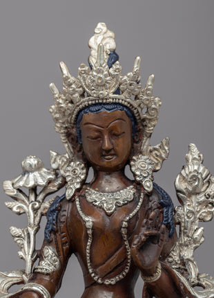 Himalayan Green Tara Statue | Tibetan Compassion Tara Deity