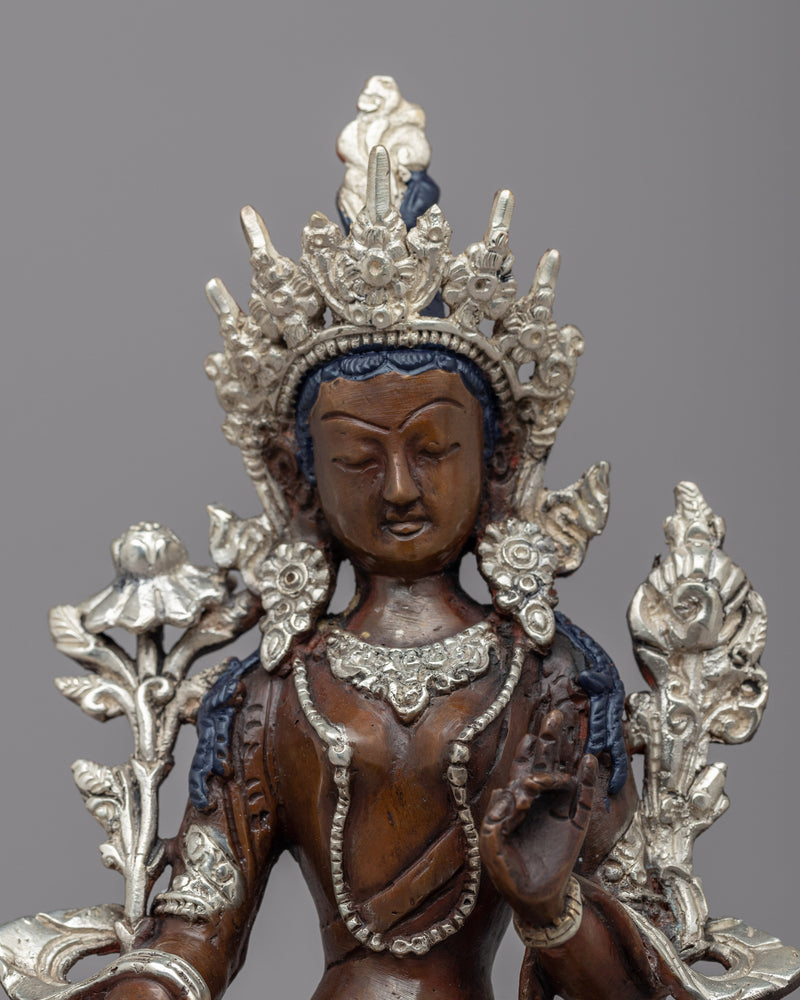 Himalayan Green Tara Statue | Tibetan Compassion Tara Deity