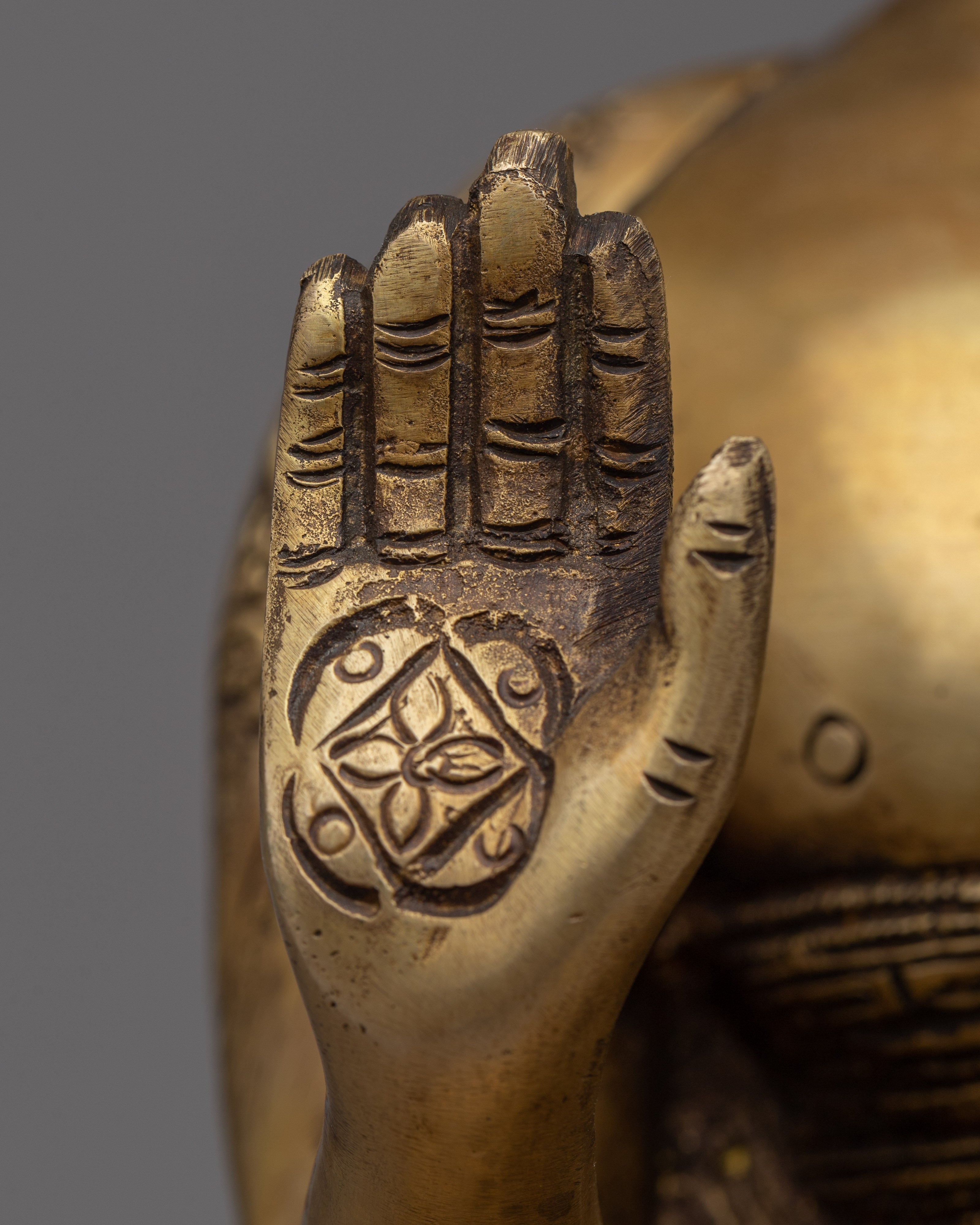 Amoghasiddhi Buddha Statue | Himalayan Brass Statuette