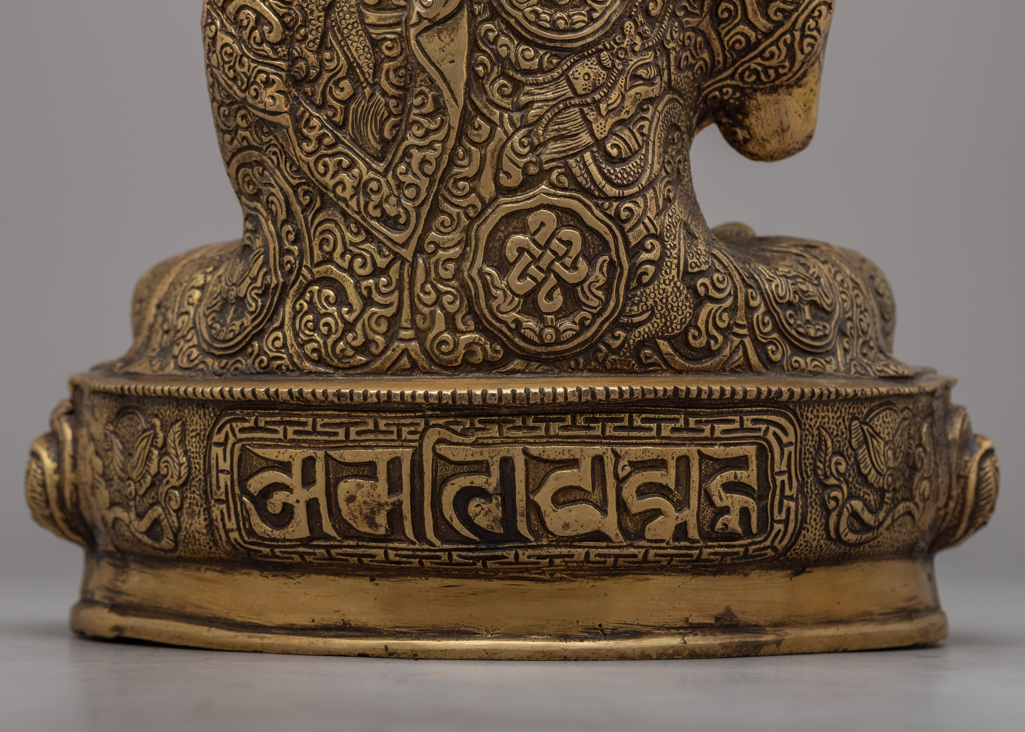 Amoghasiddhi Buddha Statue | Himalayan Brass Statuette
