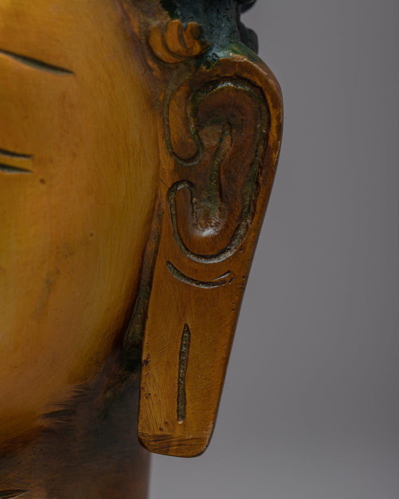 Meditating Head Buddha Sculpture | Spiritual Art for Home