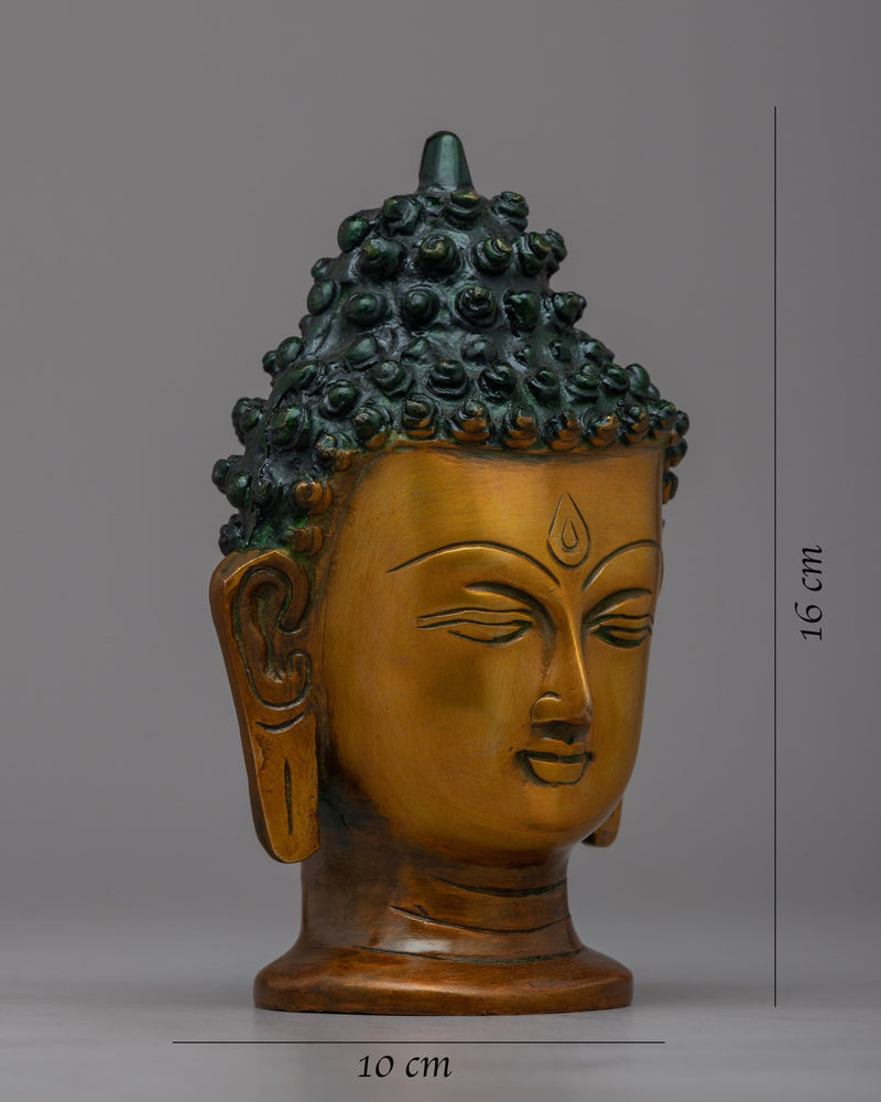 Meditating Head Buddha Sculpture | Spiritual Art for Home