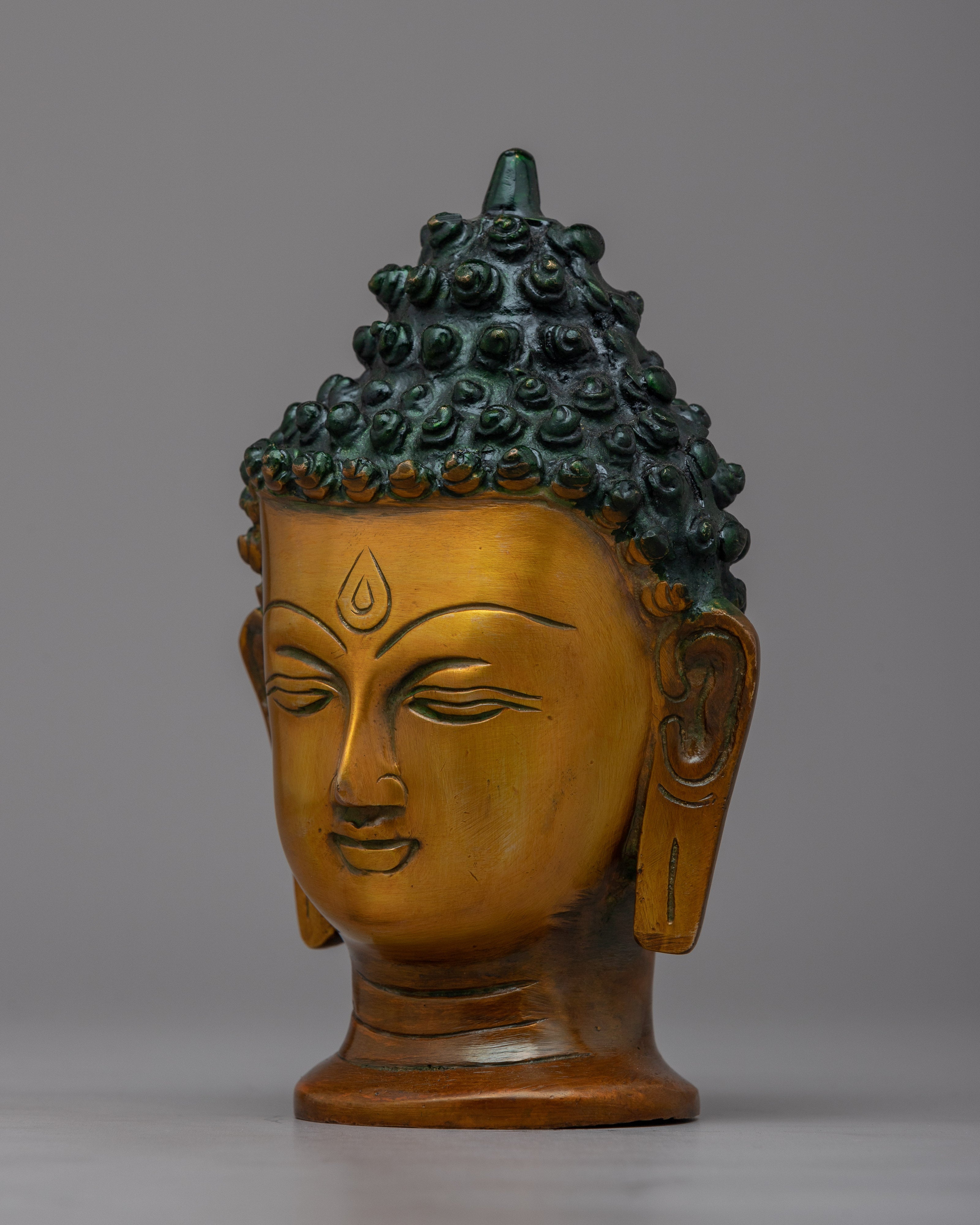 Meditating Head Buddha Sculpture | Spiritual Art for Home