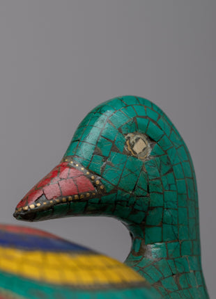 Dazzling Duck Statue | Handcrafted with Gemstones