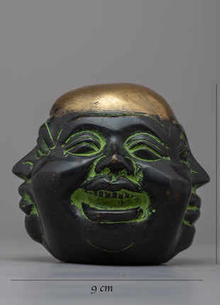 Buddha Head with Four Faces | Serene and Spiritual Sculpture for Tranquility