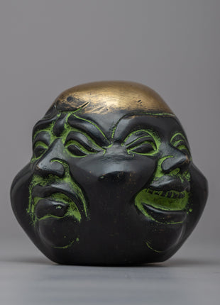 Buddha Head with Four Faces | Serene and Spiritual Sculpture for Tranquility