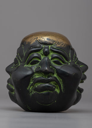 Buddha Head with Four Faces | Serene and Spiritual Sculpture for Tranquility