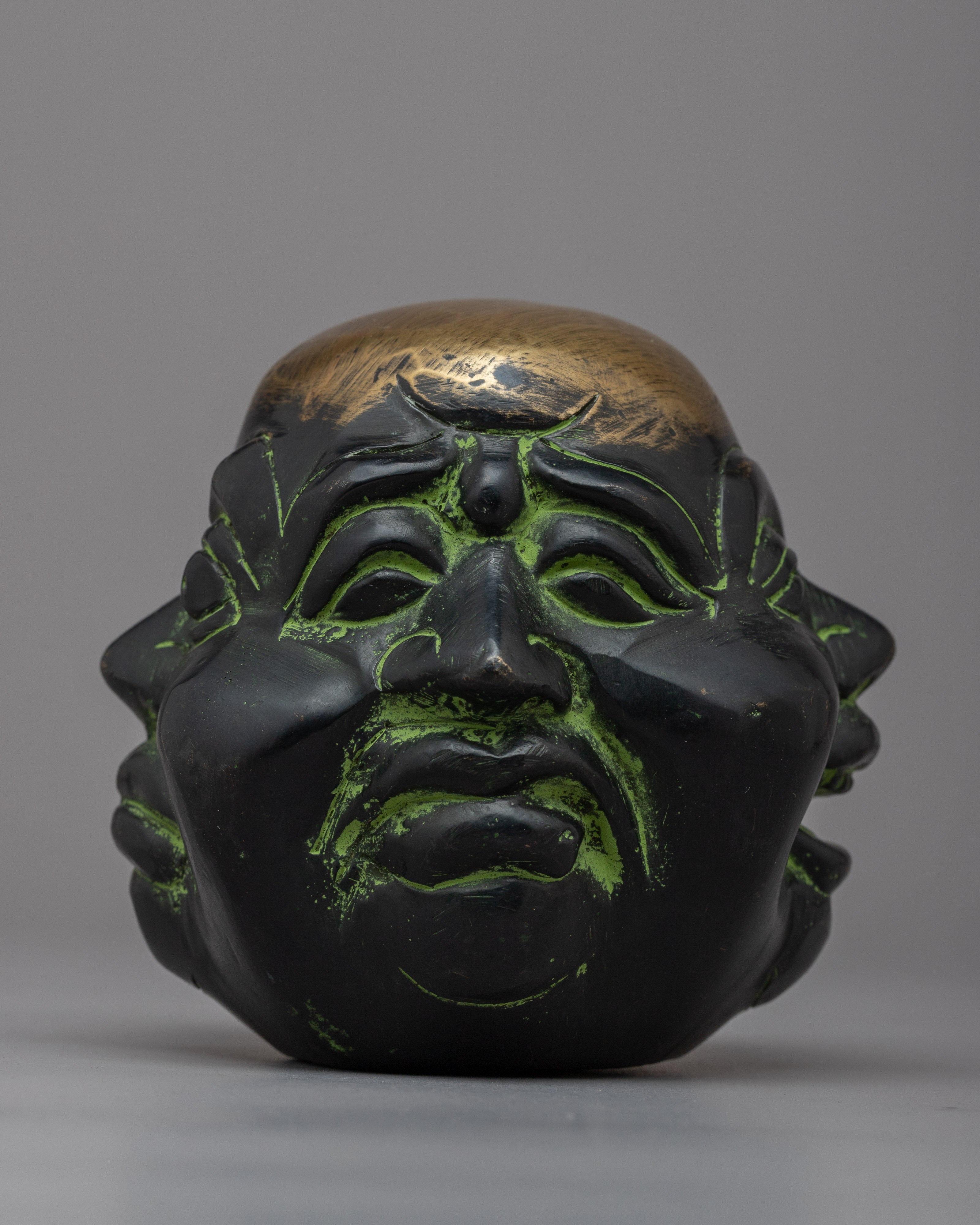 Buddha Head with Four Faces | Serene and Spiritual Sculpture for Tranquility