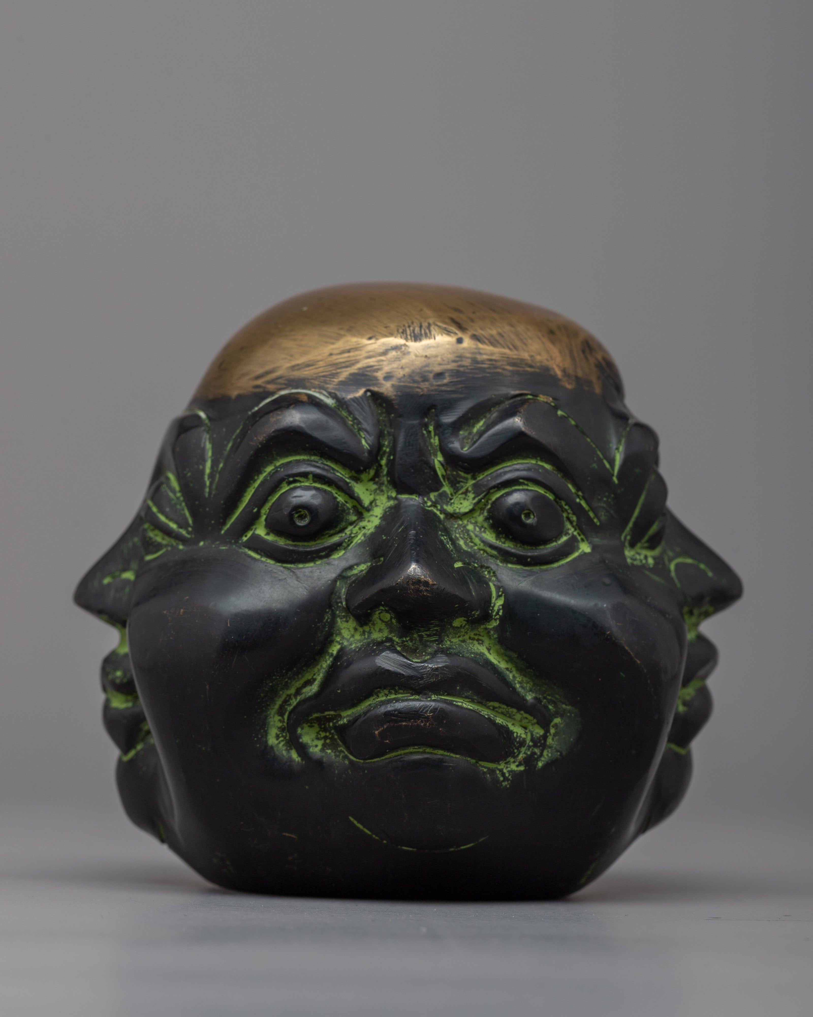 Buddha Head with Four Faces | Serene and Spiritual Sculpture for Tranquility