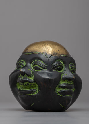 Buddha Head with Four Faces | Serene and Spiritual Sculpture for Tranquility