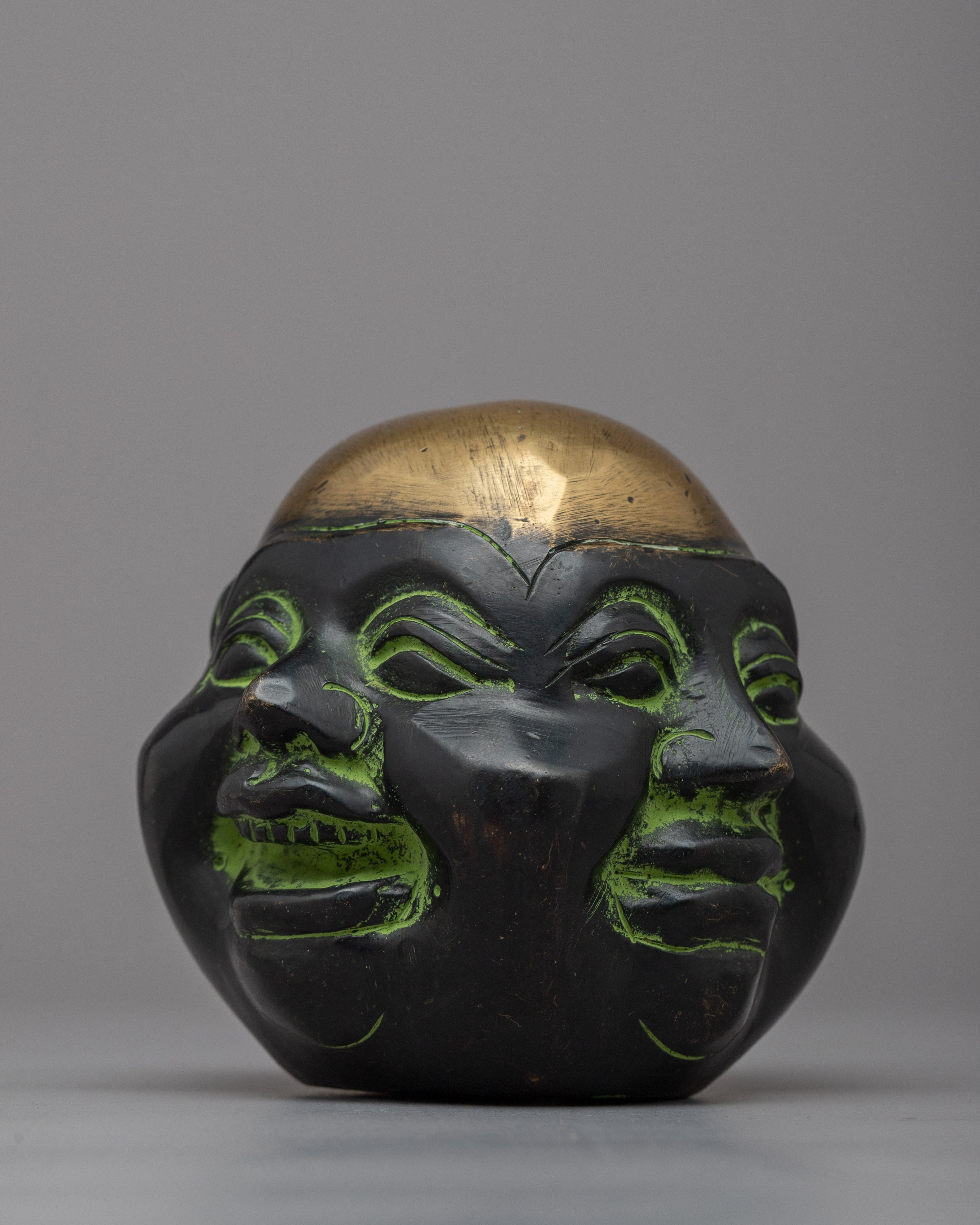 Buddha Head with Four Faces | Serene and Spiritual Sculpture for Tranquility