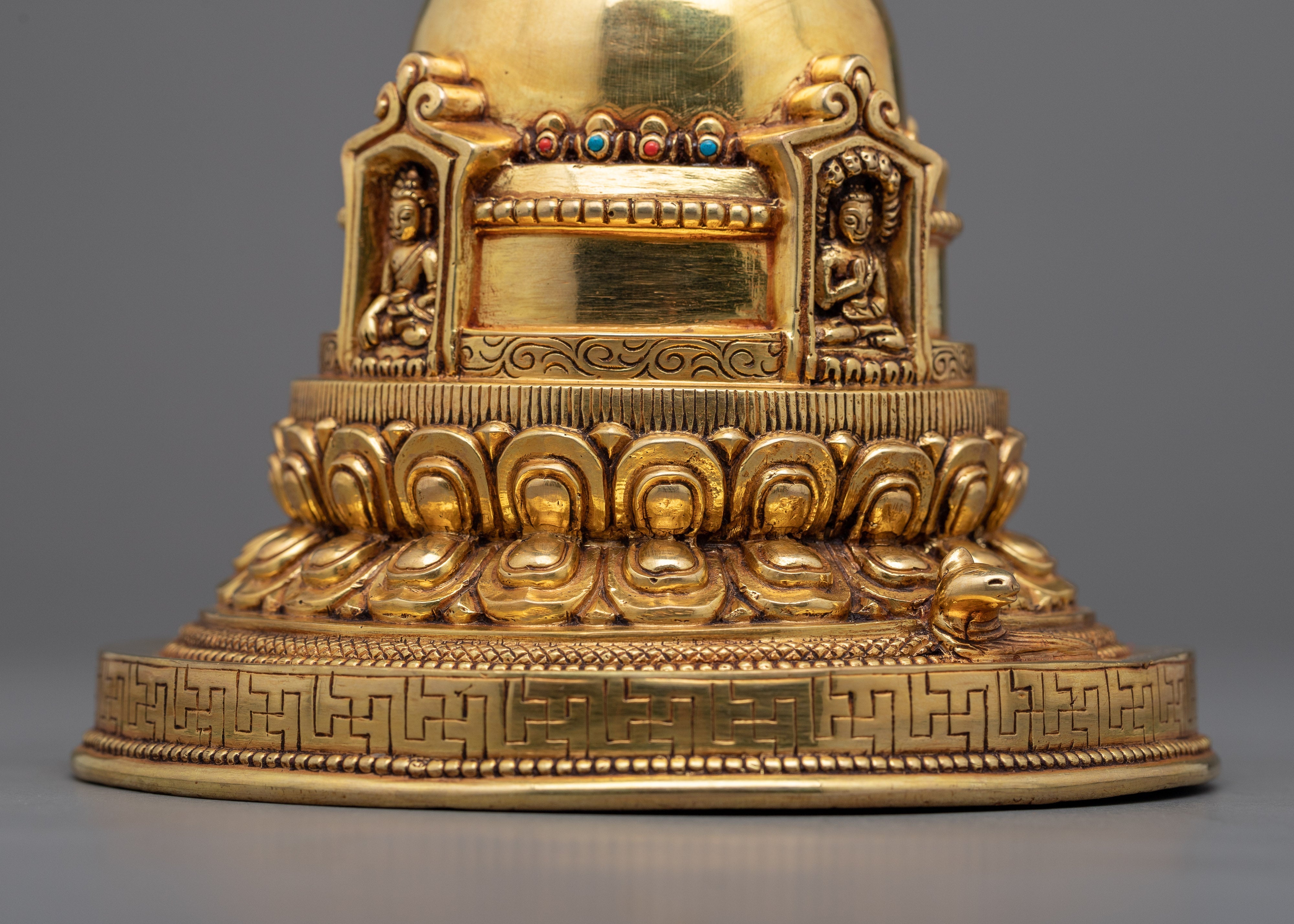 Tibetan Stupa Statue | Traditional Buddhist Stupa for Meditation & Spiritual Decor
