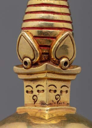 Tibetan Stupa Statue | Traditional Buddhist Stupa for Meditation & Spiritual Decor