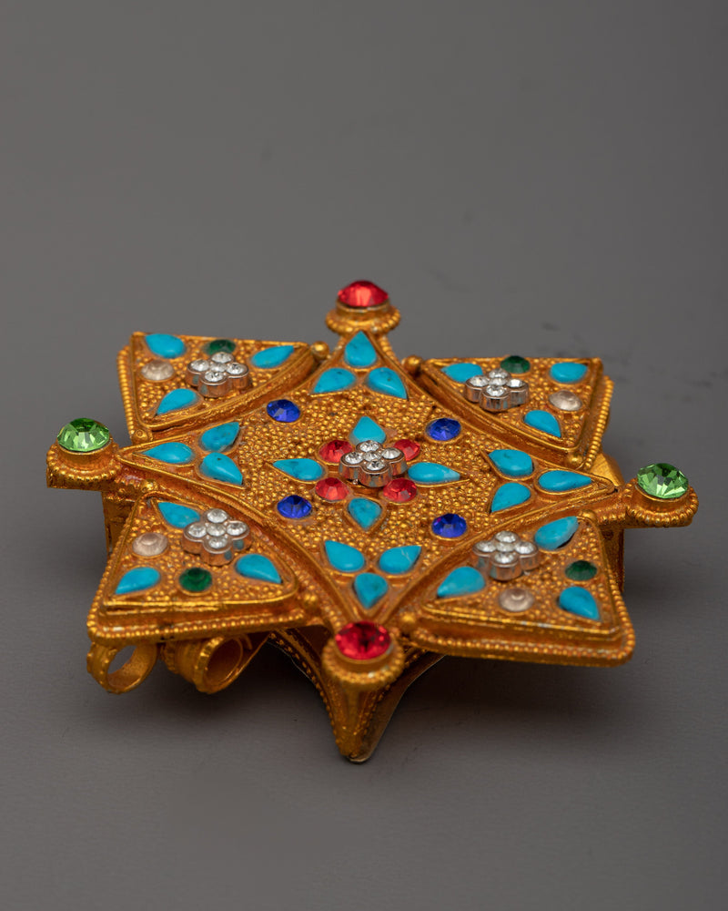 Ritual Amulet Prayer Box Ghau | Sacred Symbol of Protection and Spiritual Guidance
