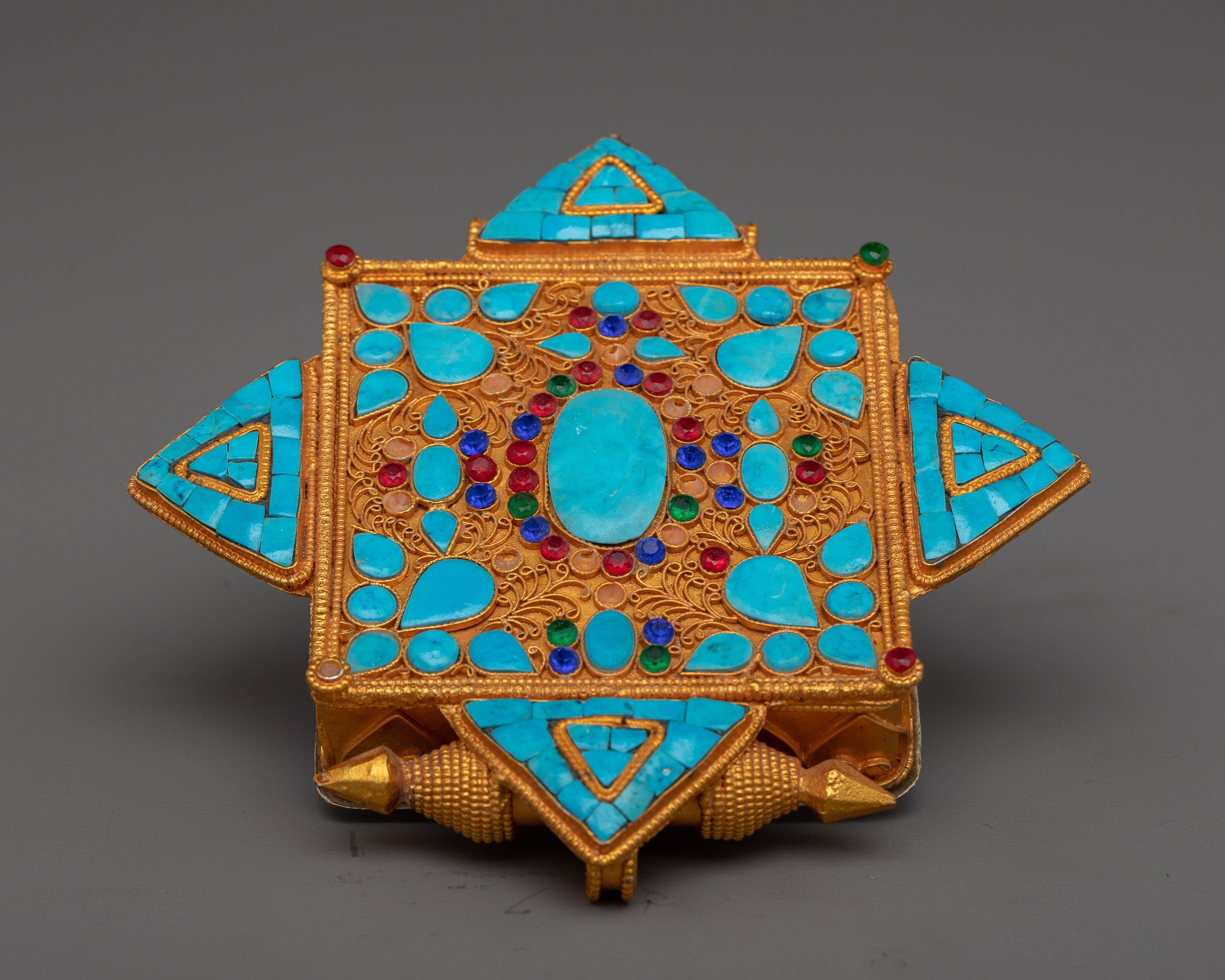 Handmade Traditional Ghau Box | Exquisite Tibetan Craftsmanship for Sacred Treasures
