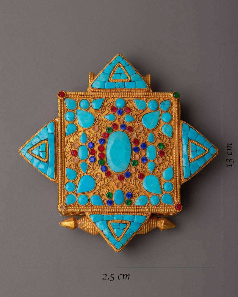 Handmade Traditional Ghau Box | Exquisite Tibetan Craftsmanship for Sacred Treasures