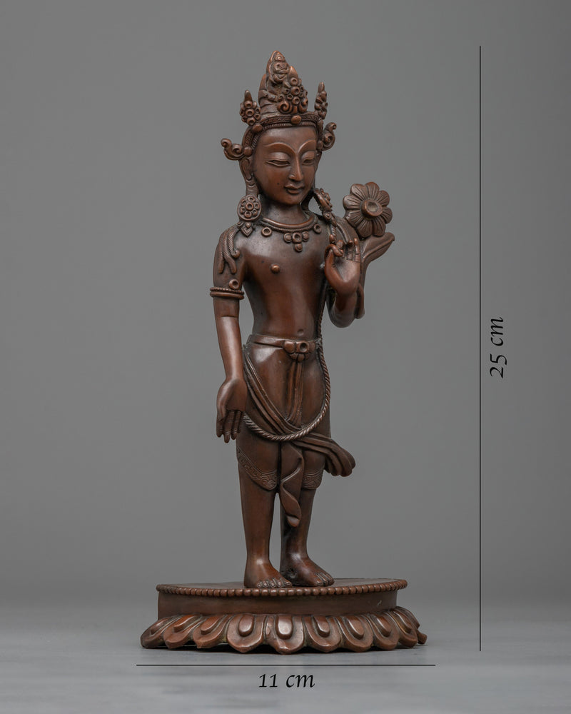 Standing Chenrezig Statue | Traditional Avalokiteshvara Art
