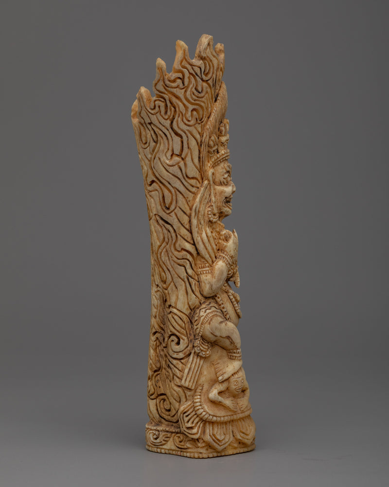 Exquisite Ethically Sourced Bone Mahakala | Handcrafted Beauty for Spiritual Empowerment