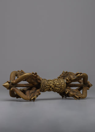 Tibetan Brass Vajra | Invoking Sacred Energies and Protection
