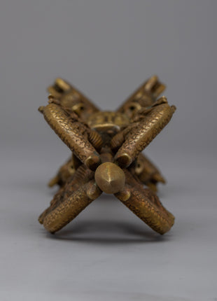 Tibetan Brass Vajra | Invoking Sacred Energies and Protection