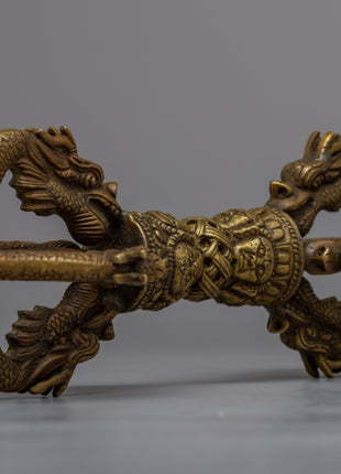 Tibetan Brass Vajra | Invoking Sacred Energies and Protection