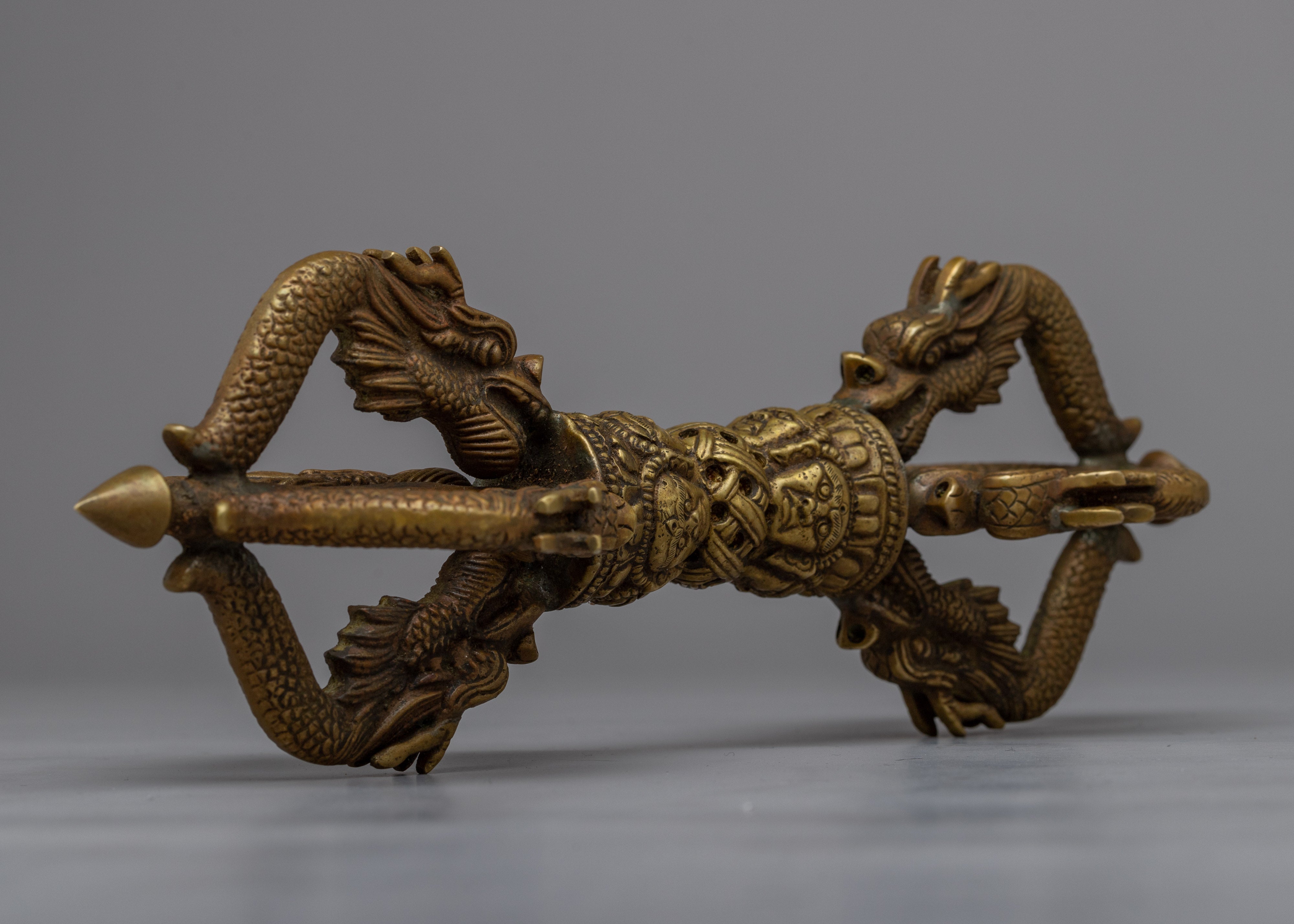 Tibetan Brass Vajra | Invoking Sacred Energies and Protection