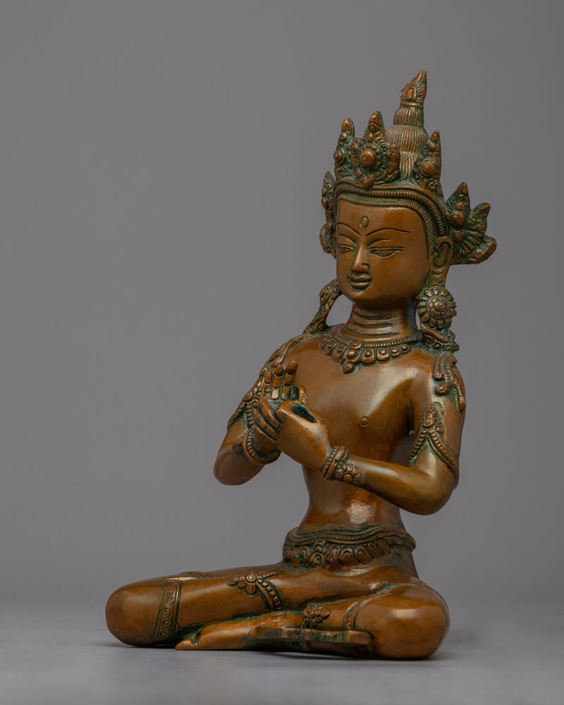 Maitreya Future Buddha Statue | Hand-Carved Buddhist Deity Sculpture