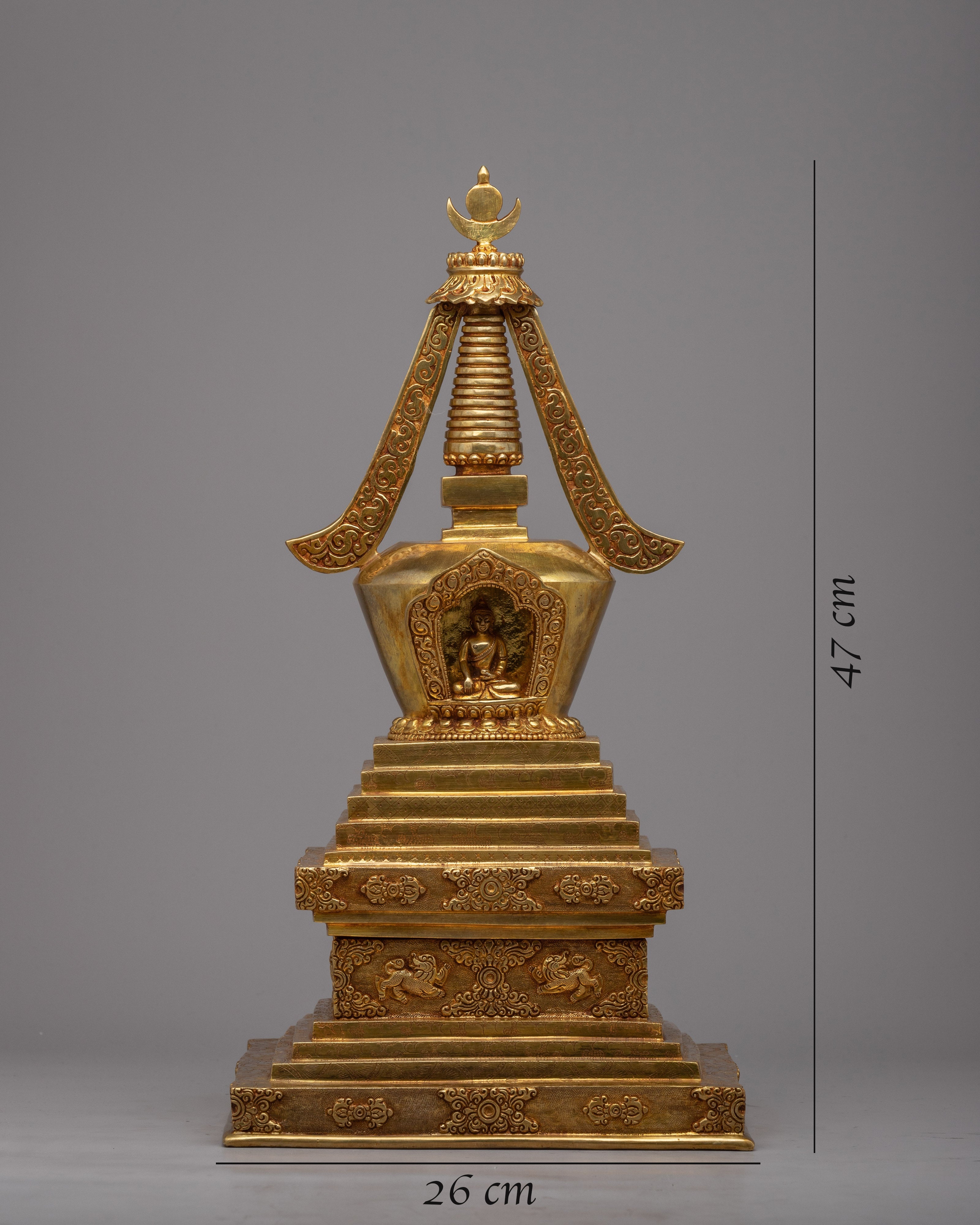 The Great Stupa | Exquisite Copper Body for a Stunning Centerpiece