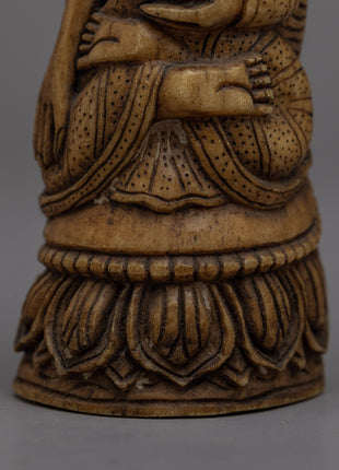 Enlighten your space with the Shakyamuni Buddha | Ethically Sourced Bone Sculpture