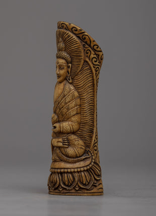 Enlighten your space with the Shakyamuni Buddha | Ethically Sourced Bone Sculpture