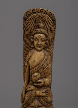 Enlighten your space with the Shakyamuni Buddha | Ethically Sourced Bone Sculpture