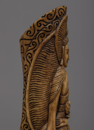 Enlighten your space with the Shakyamuni Buddha | Ethically Sourced Bone Sculpture