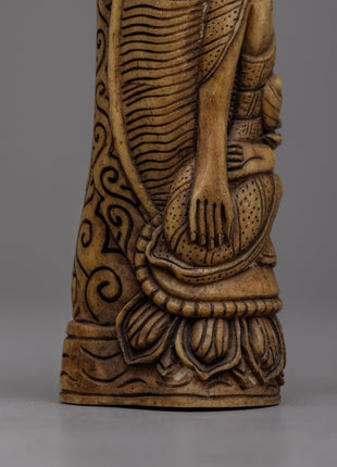 Enlighten your space with the Shakyamuni Buddha | Ethically Sourced Bone Sculpture
