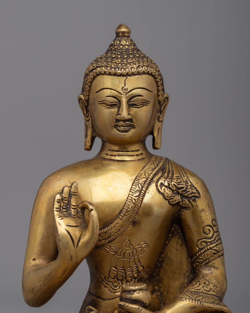 Tibetan Amoghasiddhi Buddha Statue | The Enlightened One of Fearless Accomplishment