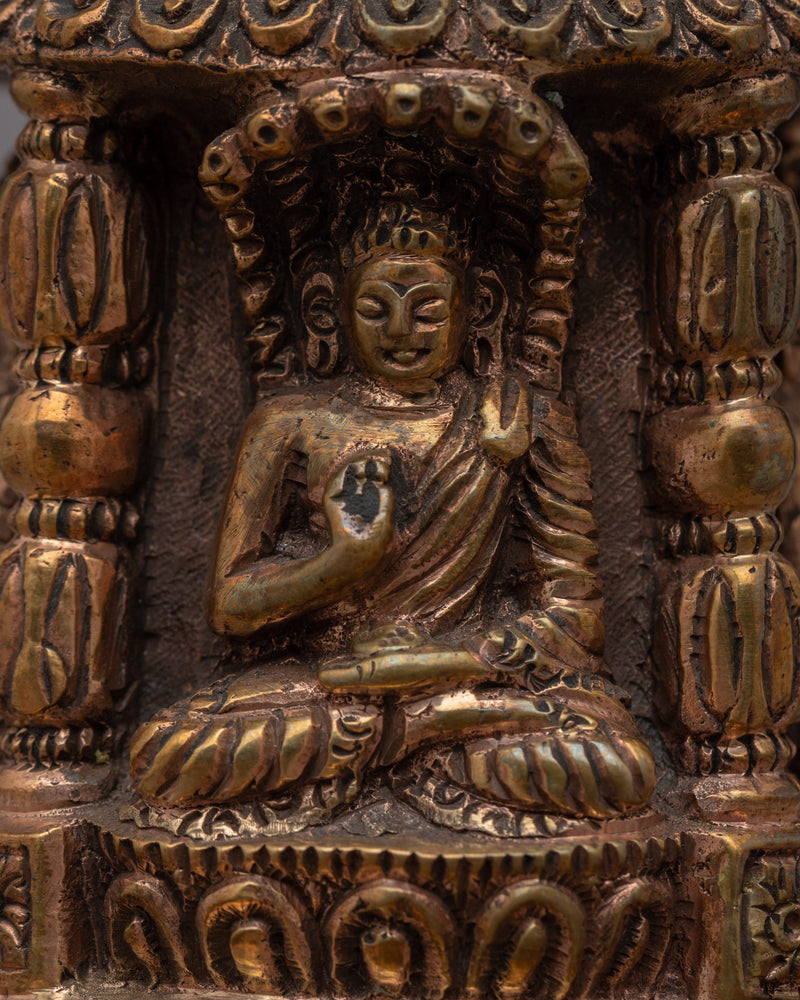 Tibetan Copper Stupa for Home Altar | Create a Sacred Meditation Corner