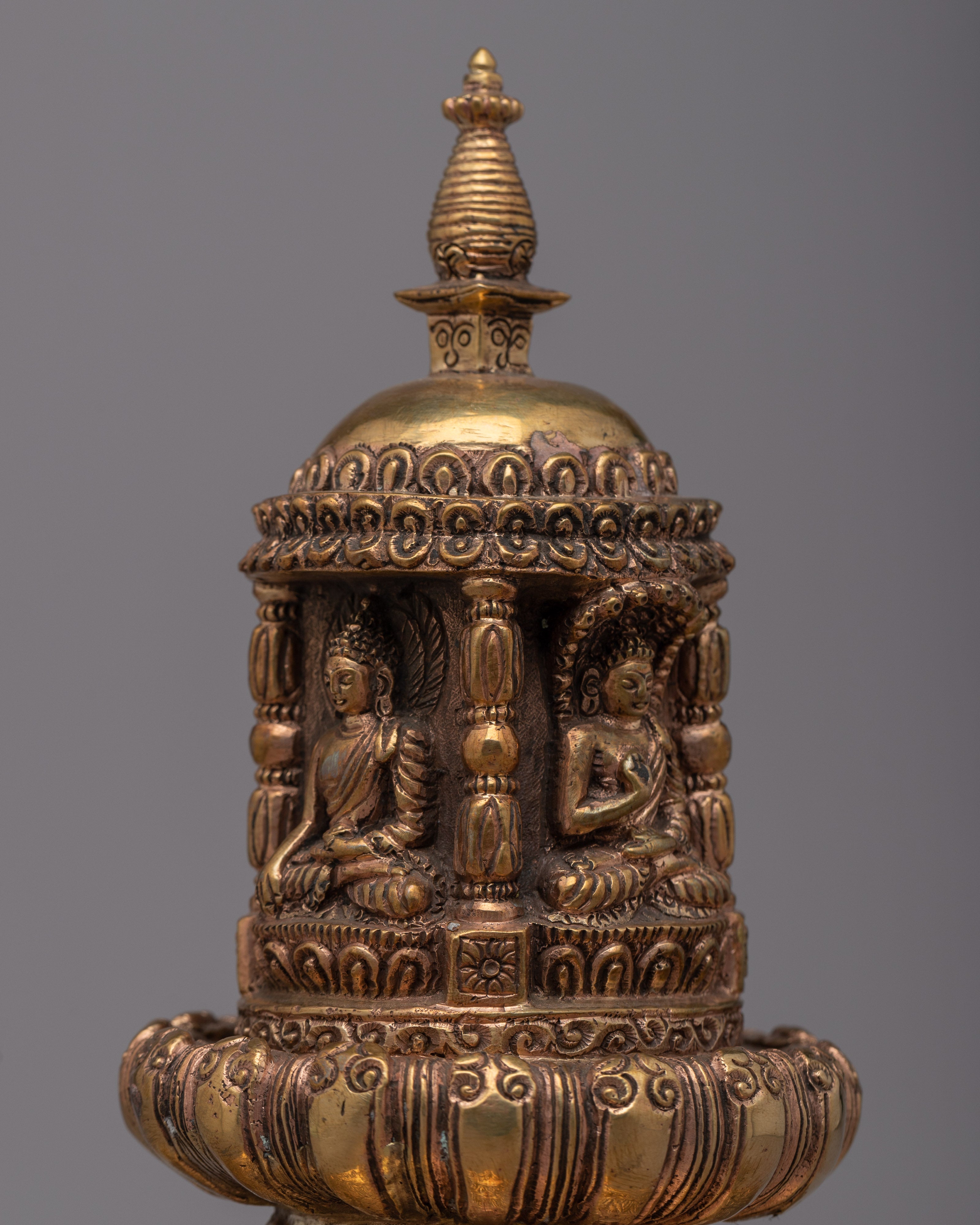 Tibetan Copper Stupa for Home Altar | Create a Sacred Meditation Corner