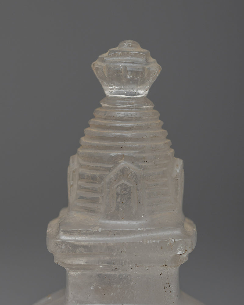 Spiritual Crystal Stupa Figurine | Symbol of Transformation