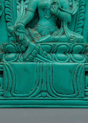 Mother Green Tara Buddha Statuette | Embrace of Compassion