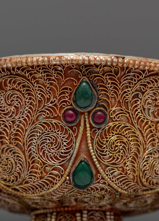 Set of 7 Handcrafted Offering Bowls | Perfect for Your Buddhist Altar