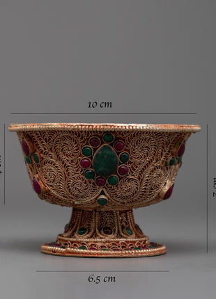 Set of 7 Handcrafted Offering Bowls | Perfect for Your Buddhist Altar