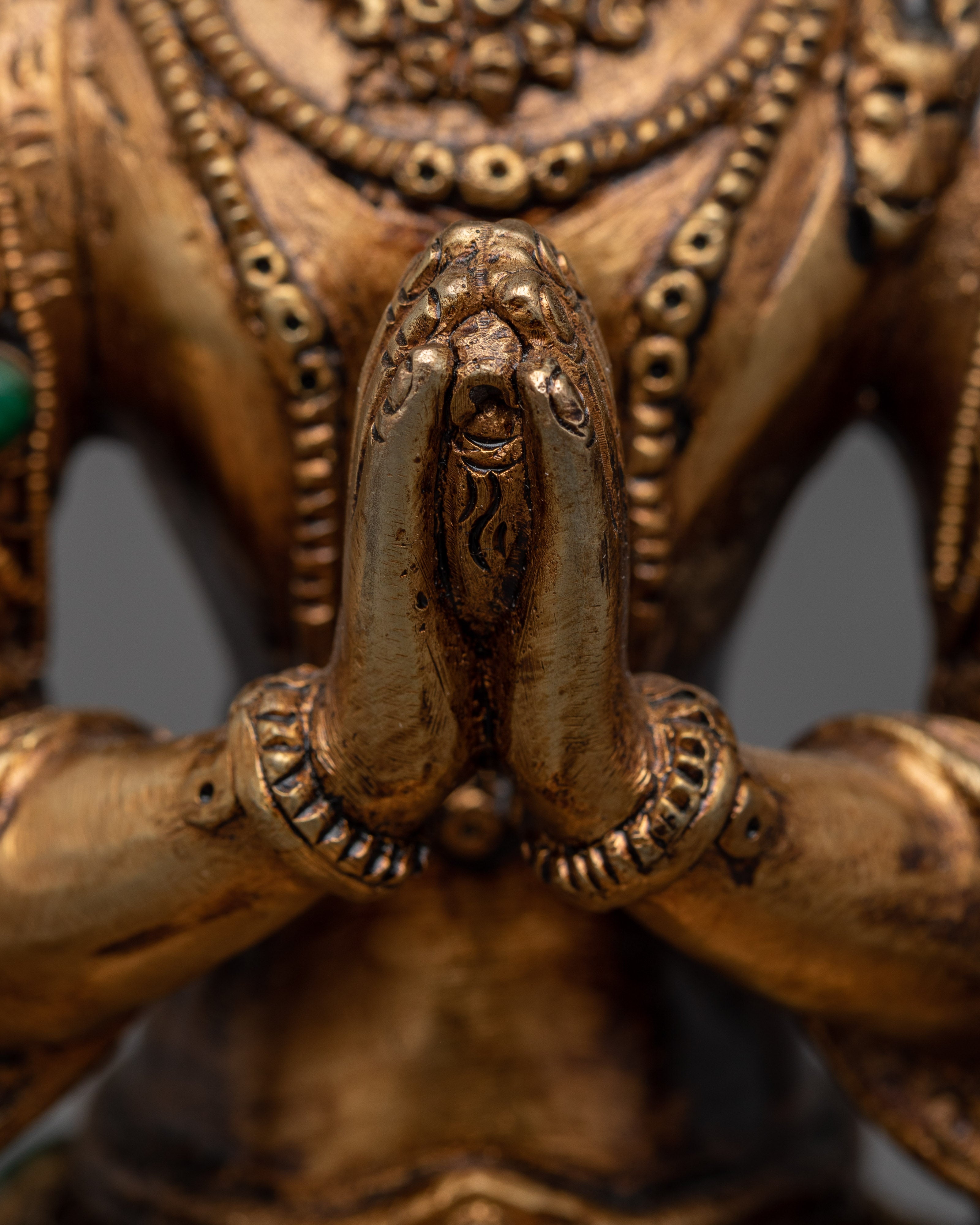 Tibetan Bodhisattva Copper Statue Set | Elegant Spiritual Decor for Altar