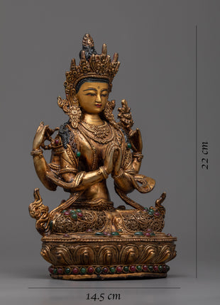 Chenresig Avalokiteshvara Statue | Bodhisattva of Great Compassion