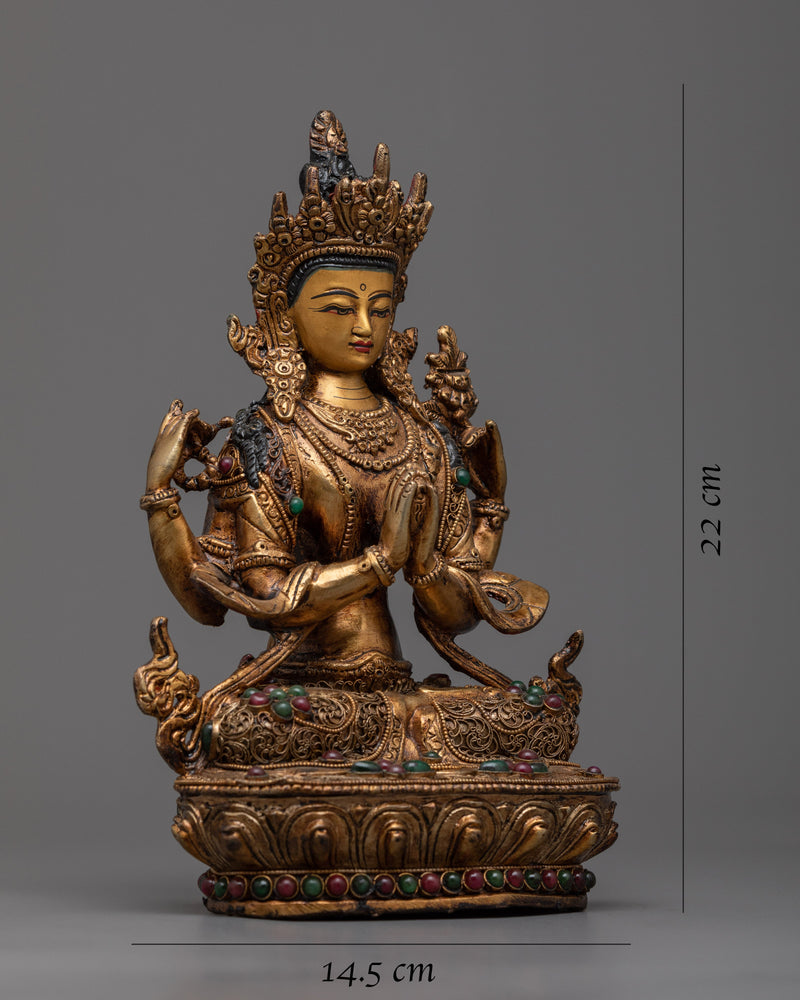 Chenresig Avalokiteshvara Statue | Bodhisattva of Great Compassion