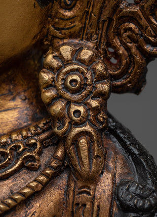 Copper Green Tara Statue | Divine Goddess for Healing and Empowerment
