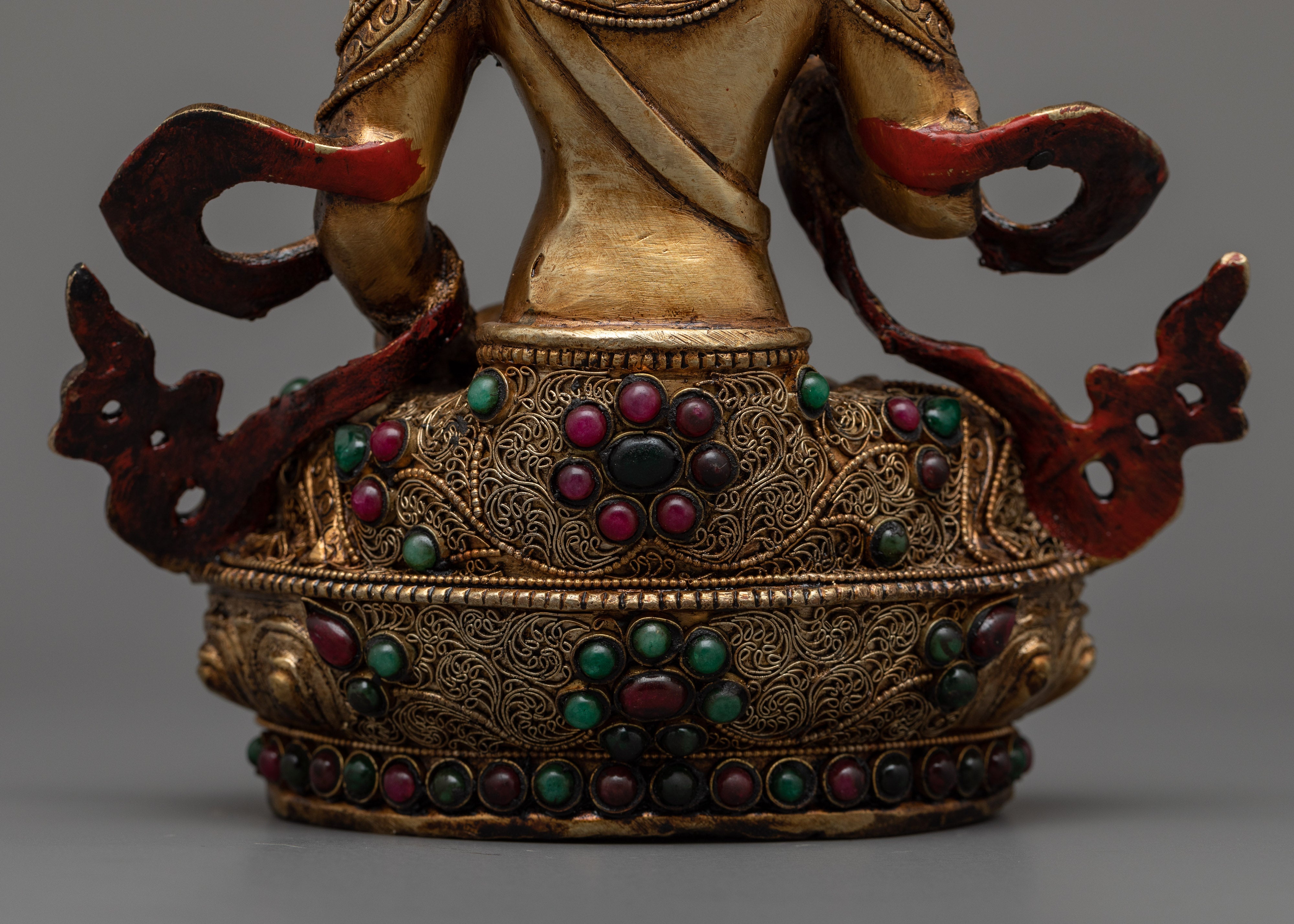 Tibetan Bodhisattva Copper Statue Set | Elegant Spiritual Decor for Altar