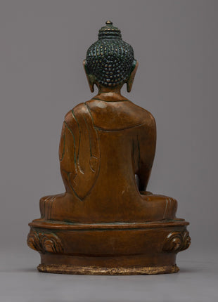 Tibetan Brass Shakyamuni Buddha Statue | Radiating the Energy of Spiritual Awakening