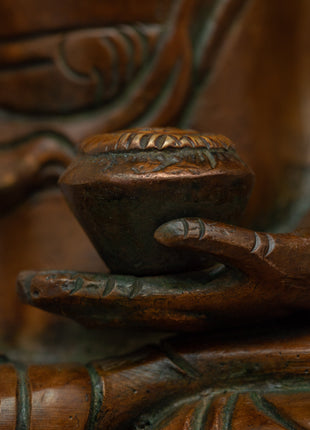 Tibetan Brass Shakyamuni Buddha Statue | Radiating the Energy of Spiritual Awakening
