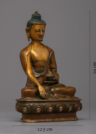 Tibetan Brass Shakyamuni Buddha Statue | Radiating the Energy of Spiritual Awakening