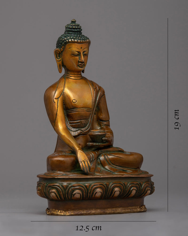 Tibetan Brass Shakyamuni Buddha Statue | Radiating the Energy of Spiritual Awakening