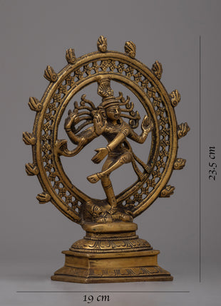 Handcrafted Brass Nataraja Statue | Embodiment of Cosmic Dance